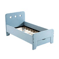 **Technische titel in het Nederlands: 'Blauw Kinderbed met Sterren en Opberglade'**