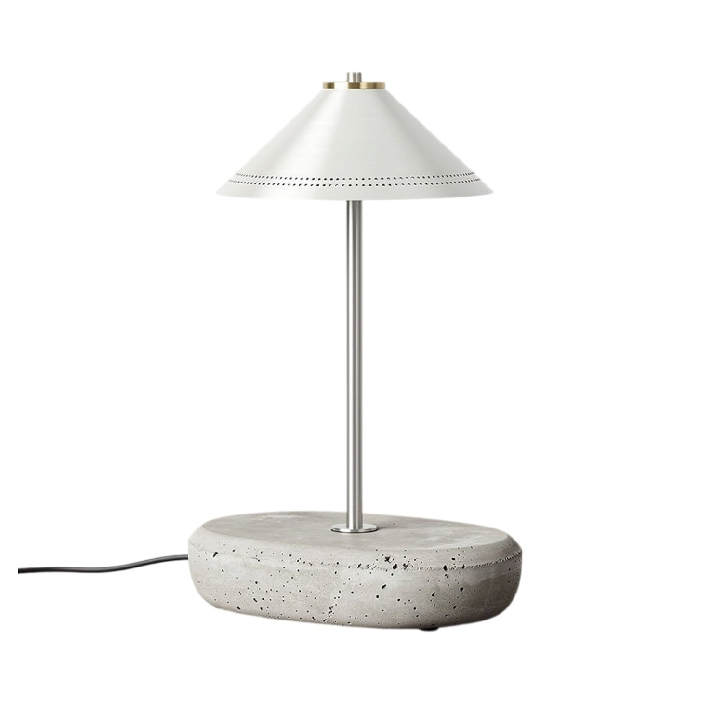 技术标题（荷兰语）： **Moderne tafellamp met betonnen base en metalen kap**